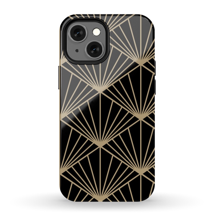 iPhone 13 mini StrongFit COPPER LINES PATTERN 2  by MALLIKA