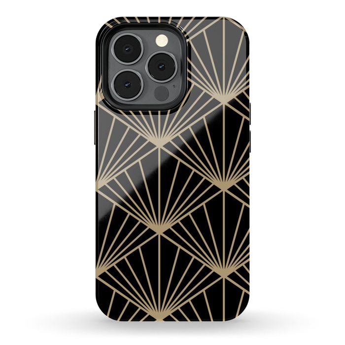 iPhone 13 pro StrongFit COPPER LINES PATTERN 2  by MALLIKA