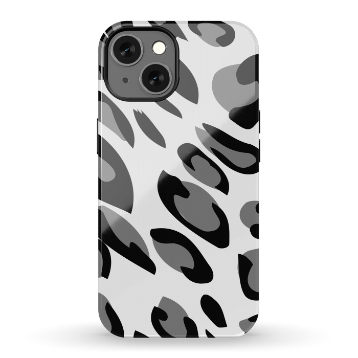 iPhone 13 StrongFit gray animal print by haroulita