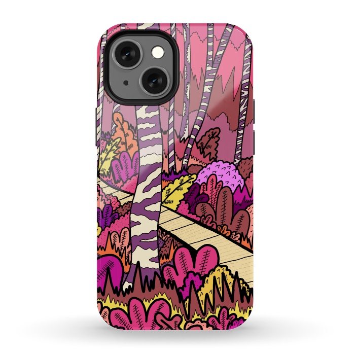 iPhone 13 mini StrongFit The pink forest walk by Steve Wade (Swade)