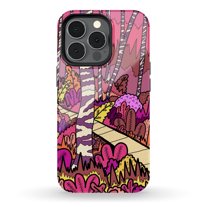 iPhone 13 pro StrongFit The pink forest walk by Steve Wade (Swade)