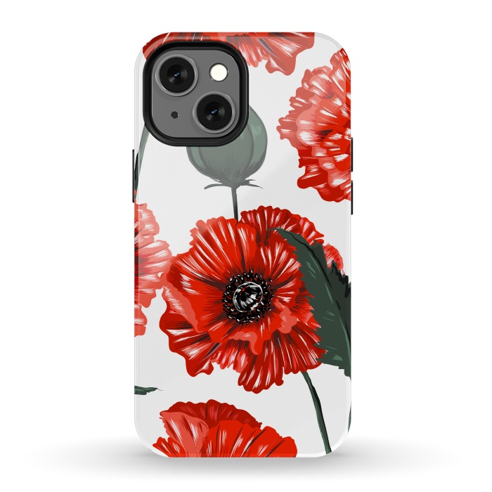 iPhone 13 mini StrongFit red poppy by haroulita