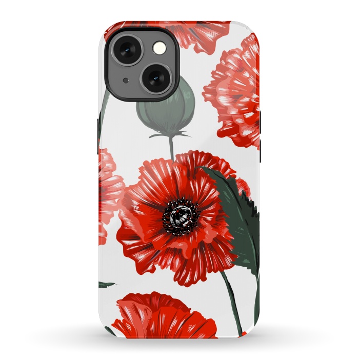 iPhone 13 StrongFit red poppy by haroulita