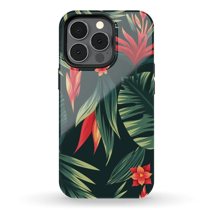 iPhone 13 pro StrongFit tropical blossom by haroulita