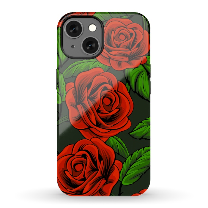 iPhone 13 StrongFit red roses by haroulita