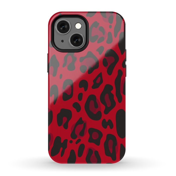 iPhone 13 mini StrongFit red animal print by haroulita