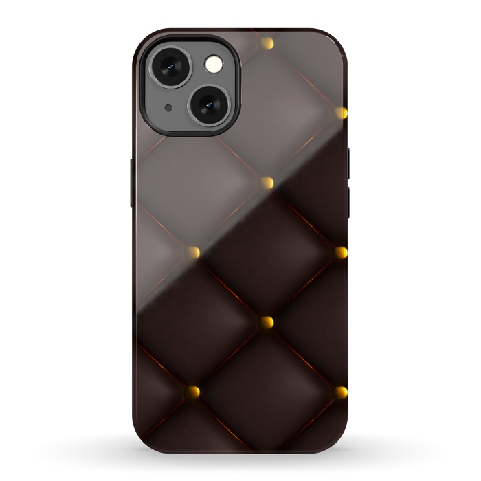 iPhone 13 StrongFit minimal black gold by haroulita