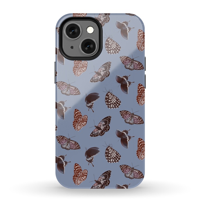iPhone 13 mini StrongFit Dark Butterflies by Tishya Oedit