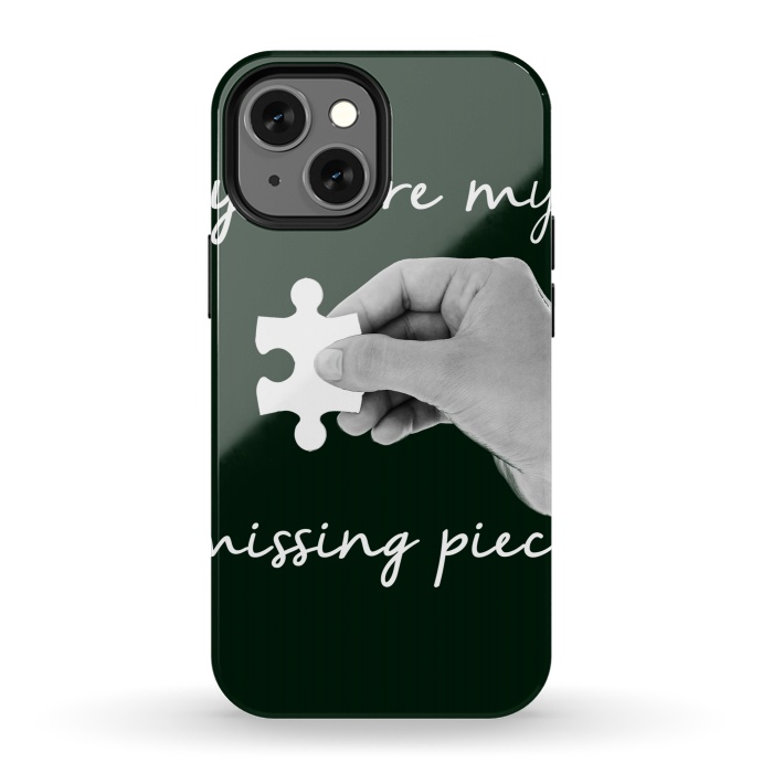 iPhone 13 mini StrongFit You are my missing piece valentine's day design by Oana 