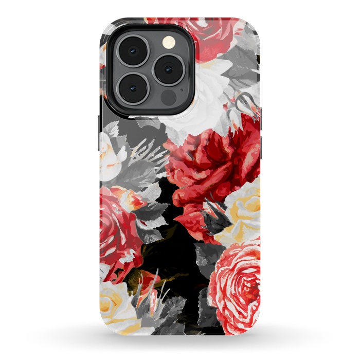 iPhone 13 pro StrongFit Red and white roses by Oana 