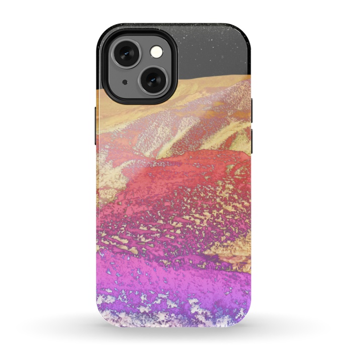 iPhone 13 mini StrongFit Vibrant rainbow mountain by Oana 