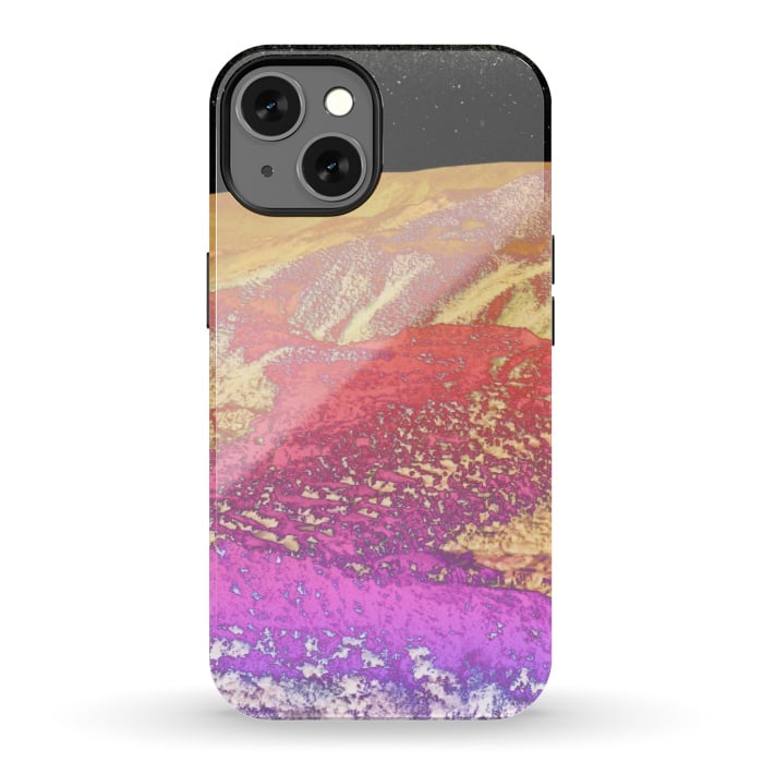 iPhone 13 StrongFit Vibrant rainbow mountain by Oana 