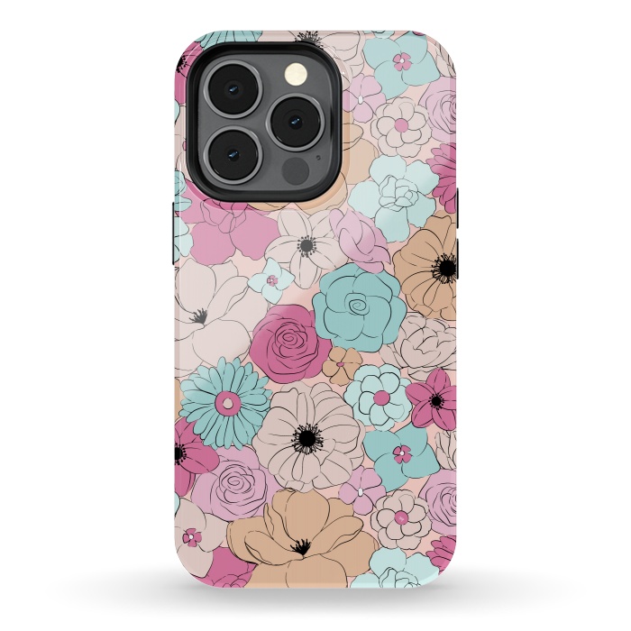 iPhone 13 pro StrongFit Retro meadow by Martina