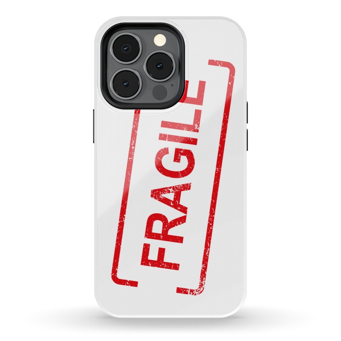 iPhone 13 pro StrongFit Fragile Red by Martina