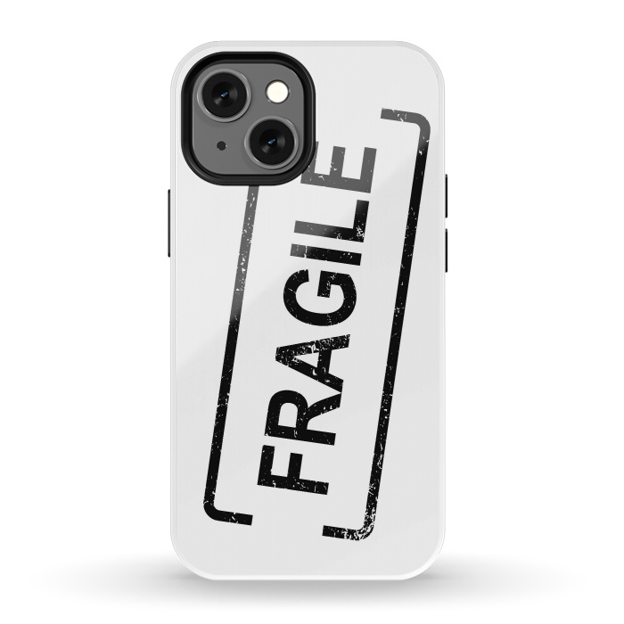 iPhone 13 mini StrongFit Fragile Black by Martina