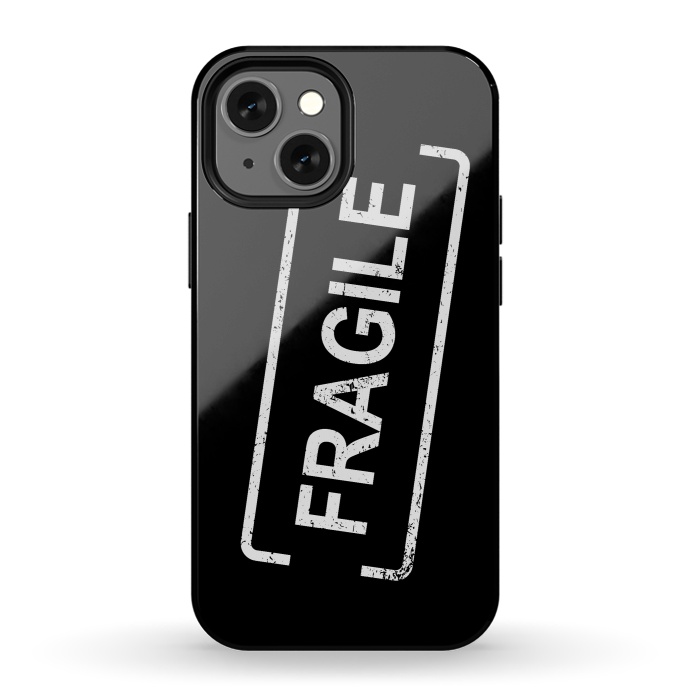 iPhone 13 mini StrongFit Fragile White by Martina