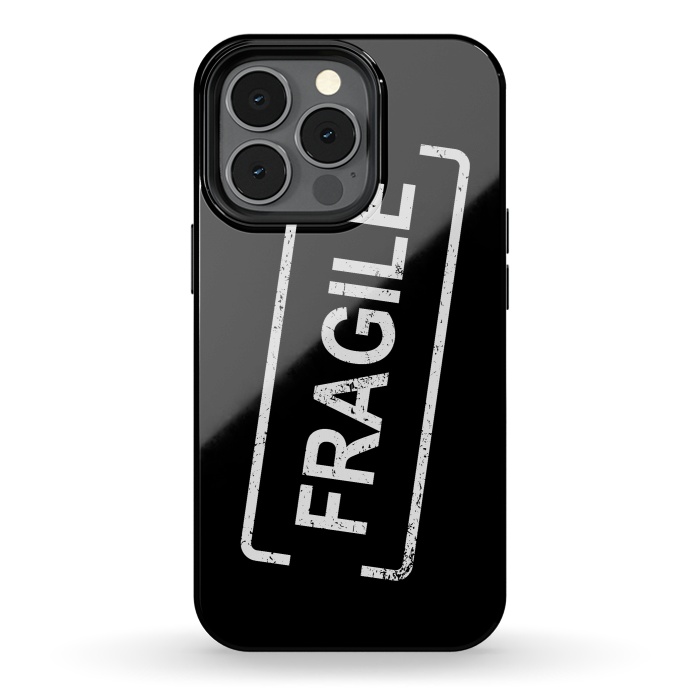 iPhone 13 pro StrongFit Fragile White by Martina