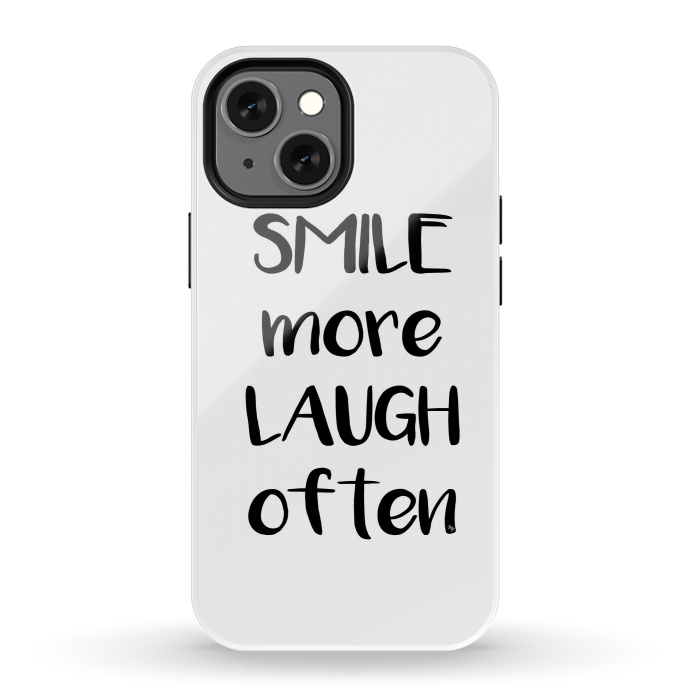 iPhone 13 mini StrongFit Smile more quote white by Martina