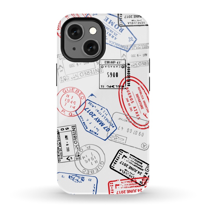 iPhone 13 mini StrongFit Passport stamps by Martina