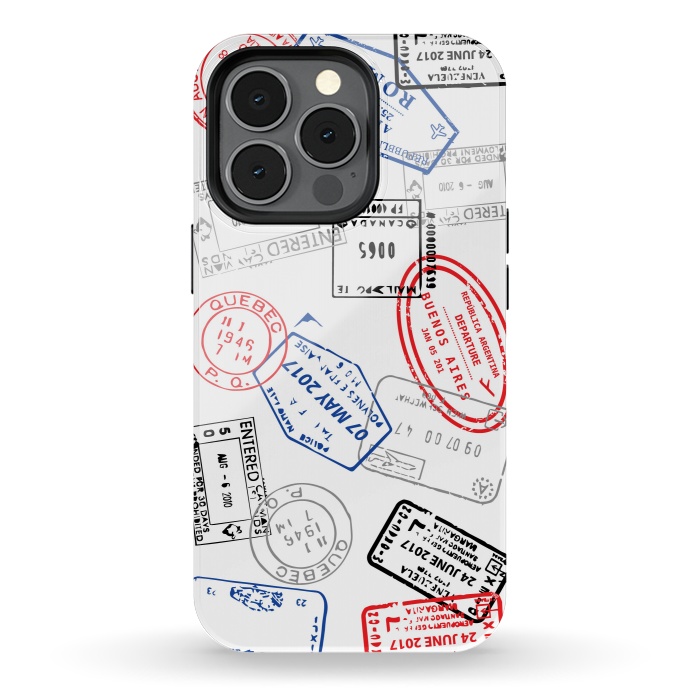 iPhone 13 pro StrongFit Passport stamps by Martina