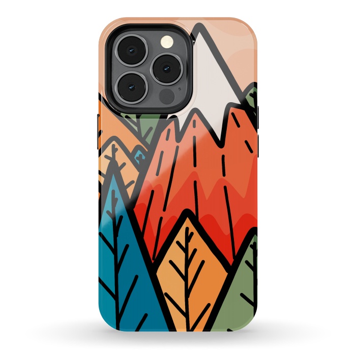 iPhone 13 pro StrongFit The lone mountain forest by Steve Wade (Swade)