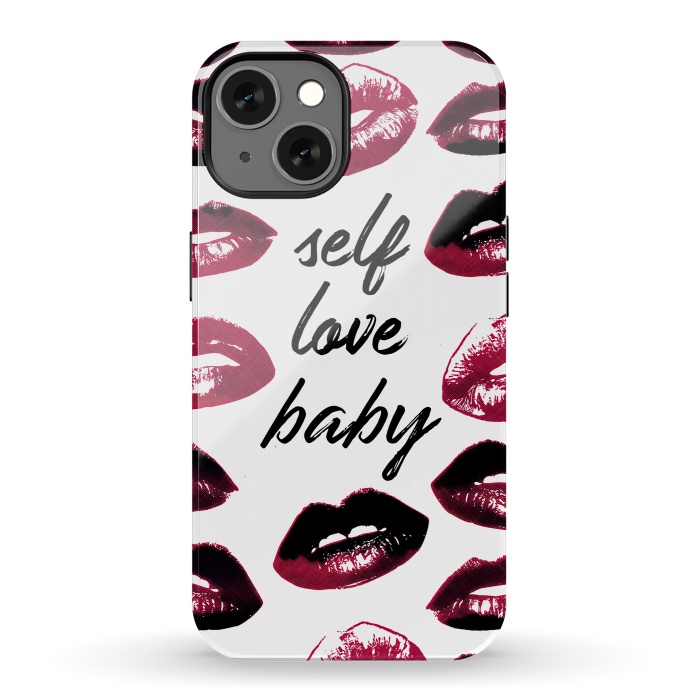 iPhone 13 StrongFit Self love lipstick kisses by Oana 