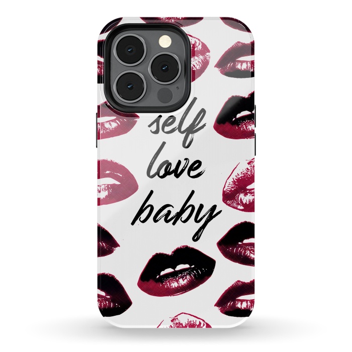 iPhone 13 pro StrongFit Self love lipstick kisses by Oana 