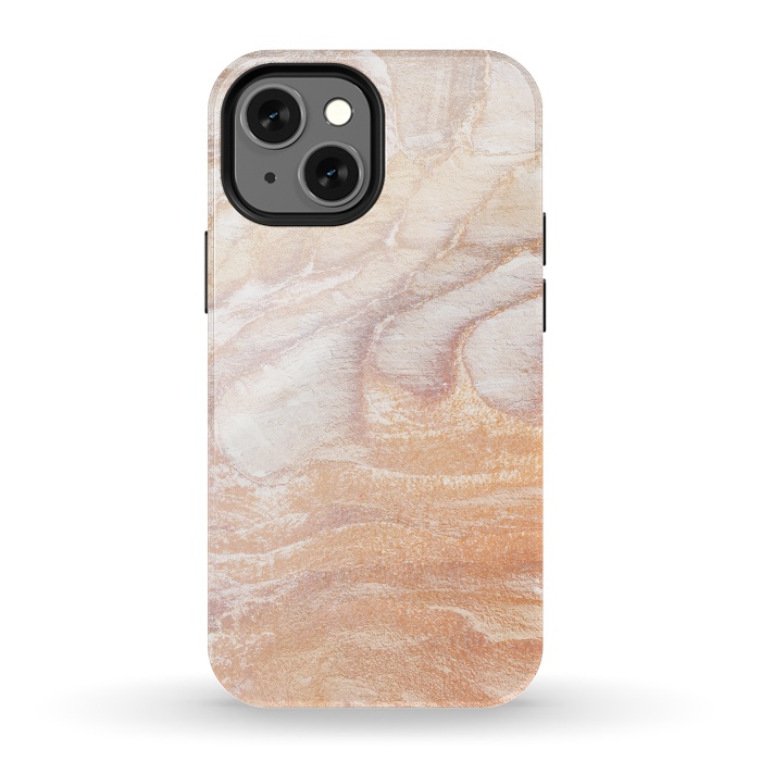 iPhone 13 mini StrongFit Gold sandstone marble art by Oana 