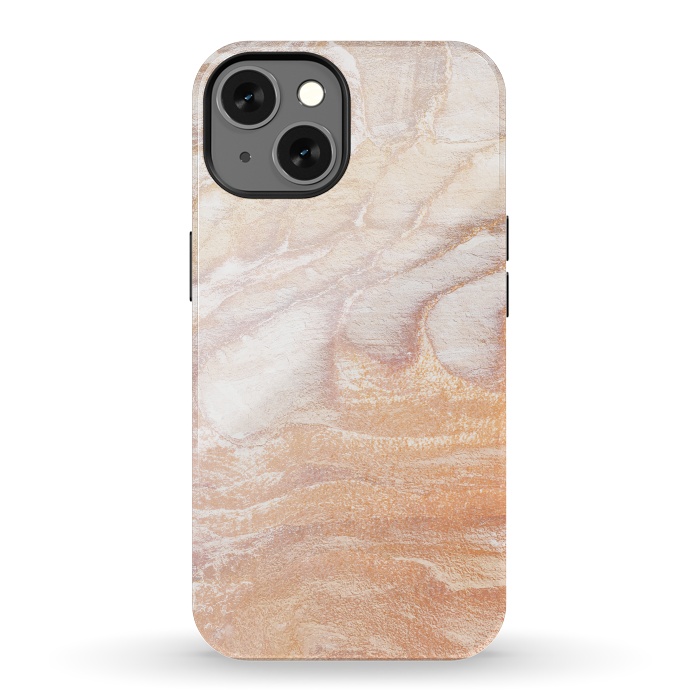 iPhone 13 StrongFit Gold sandstone marble art by Oana 