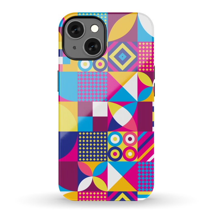 iPhone 13 StrongFit multi colour abstract pattern 3  by MALLIKA