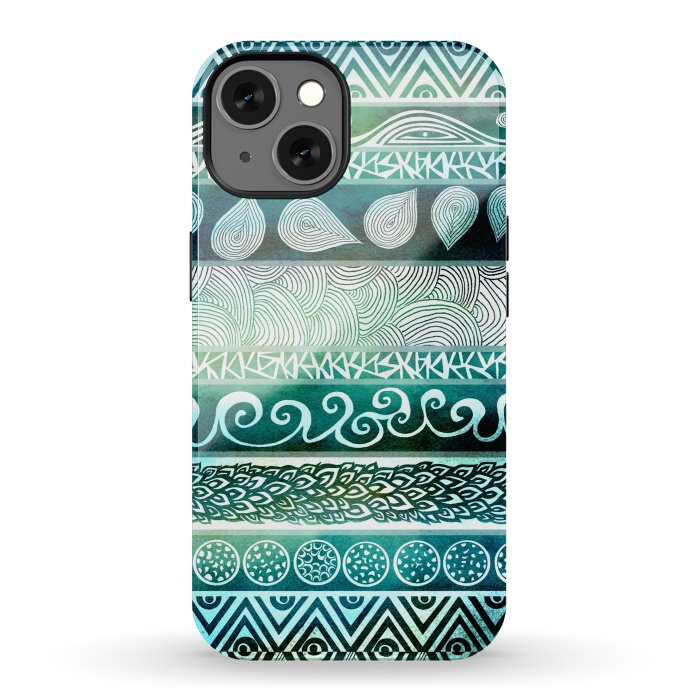 iPhone 13 StrongFit Dreamy Tribal III by Pom Graphic Design