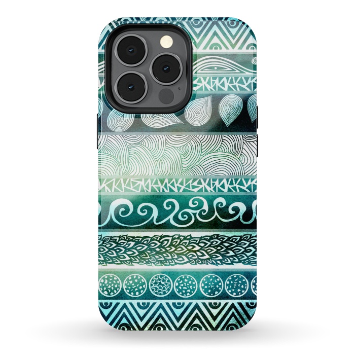 iPhone 13 pro StrongFit Dreamy Tribal III by Pom Graphic Design
