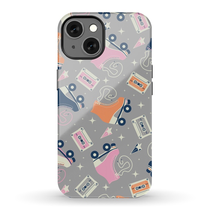 iPhone 13 StrongFit Roller skates pattern 05 by Jelena Obradovic