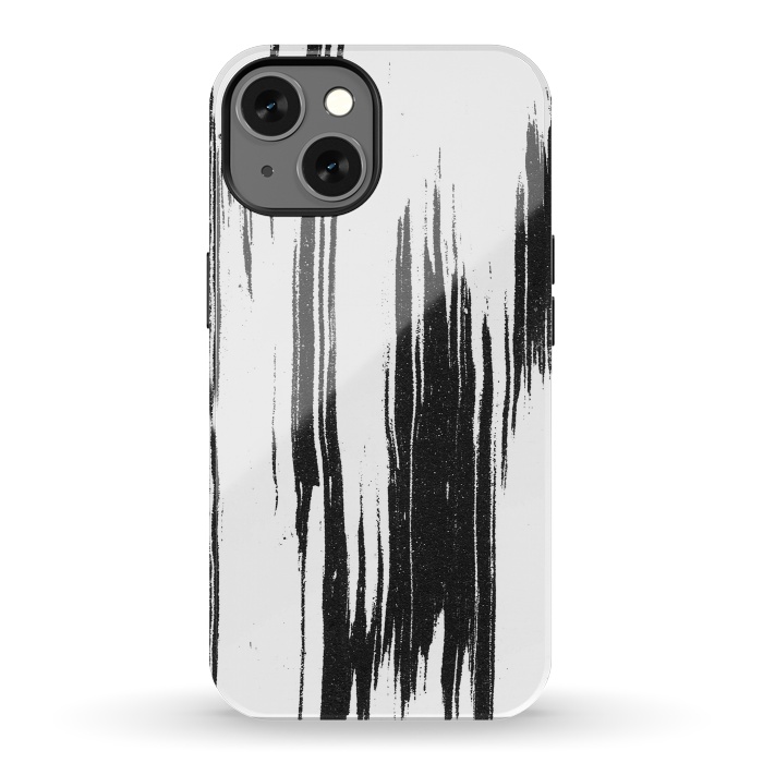 iPhone 13 StrongFit Black ink brushstroke on white background by Oana 