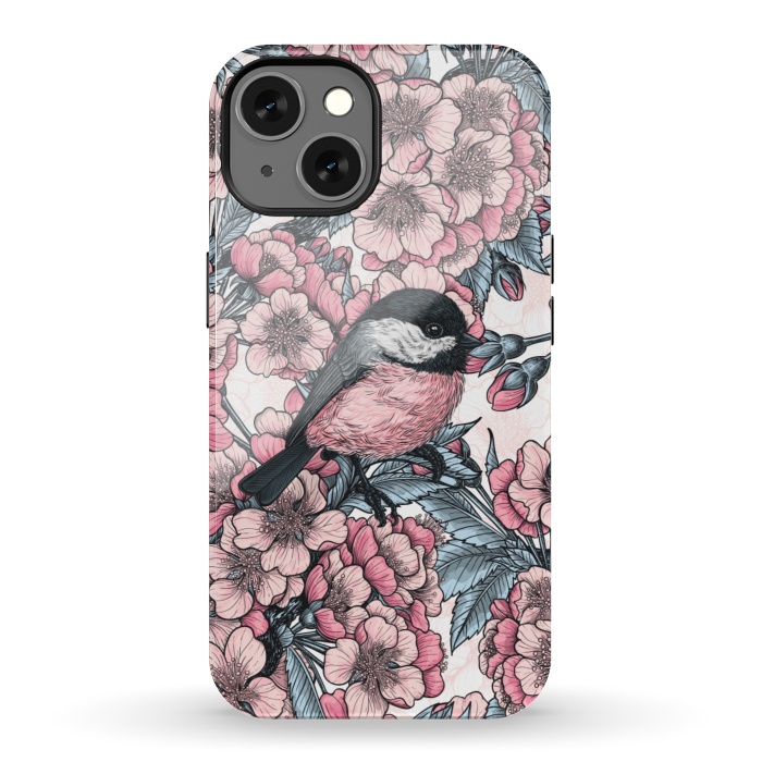 iPhone 13 StrongFit Chickadee garden by Katerina Kirilova