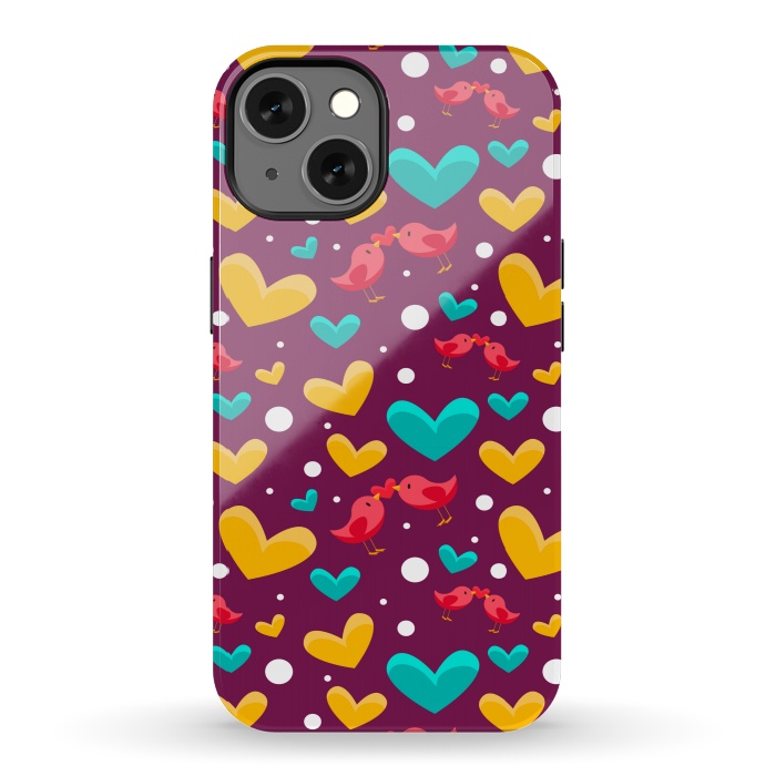 iPhone 13 StrongFit valentine bird love by MALLIKA