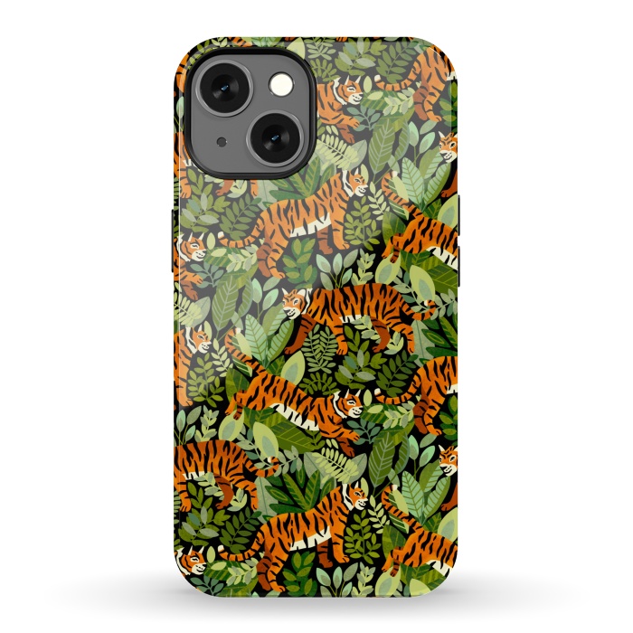 iPhone 13 StrongFit Bangel Tiger Jungle  by Tigatiga