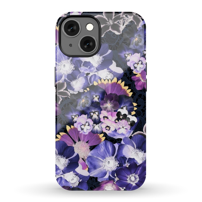 iPhone 13 StrongFit Purple flowers collage by Oana 