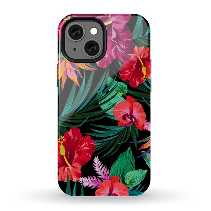 iPhone 13 mini StrongFit Exotic Flowers by ArtsCase