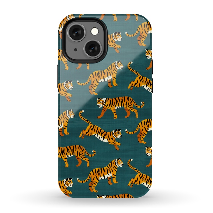 iPhone 13 mini StrongFit Bangel Tigers - Navy  by Tigatiga