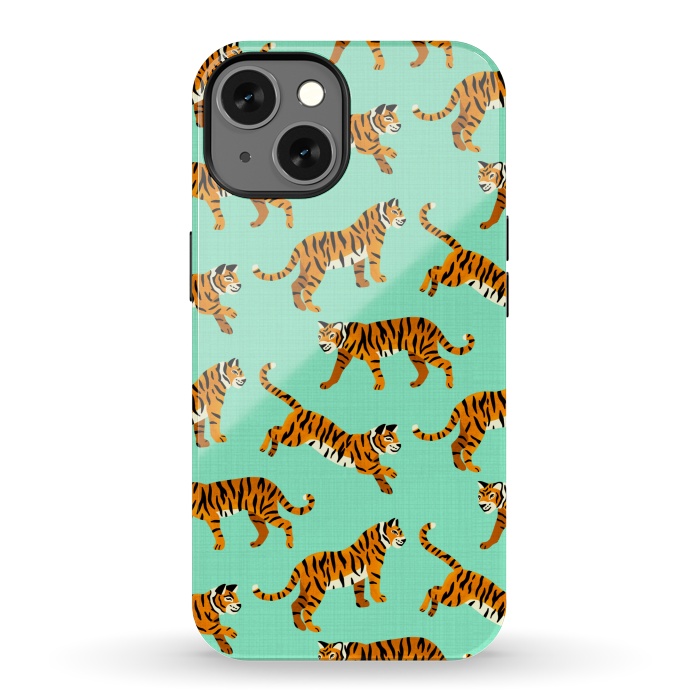 iPhone 13 StrongFit Bangel Tigers - Mint  by Tigatiga