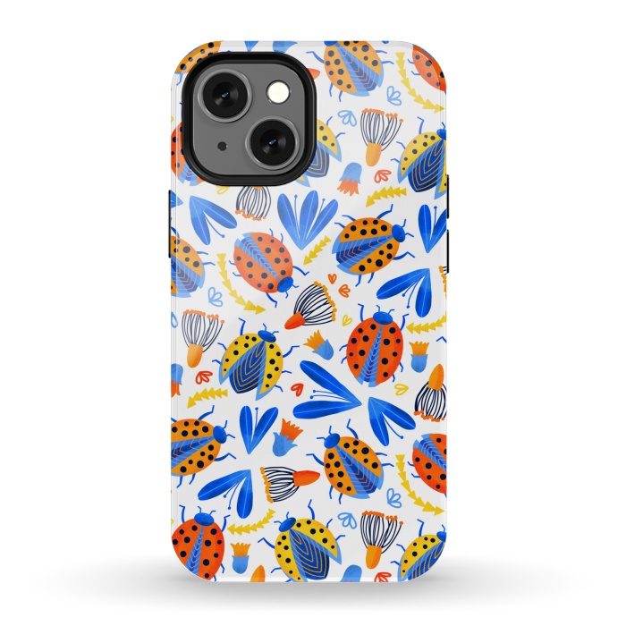 iPhone 13 mini StrongFit Fresh Ladybird Botanical  by Tigatiga