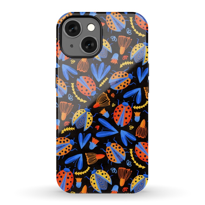 iPhone 13 StrongFit Moody Ladybird Botanical  by Tigatiga