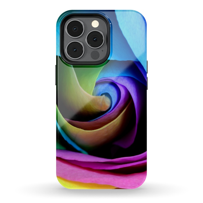 iPhone 13 pro StrongFit colorful rose by haroulita