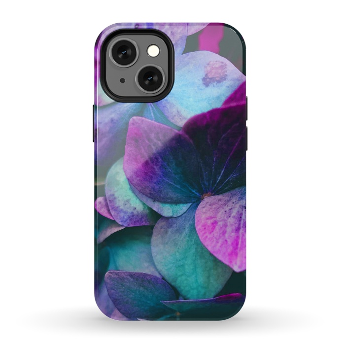 iPhone 13 mini StrongFit purple hydrangea by haroulita