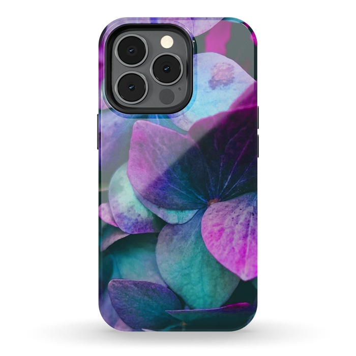 iPhone 13 pro StrongFit purple hydrangea by haroulita