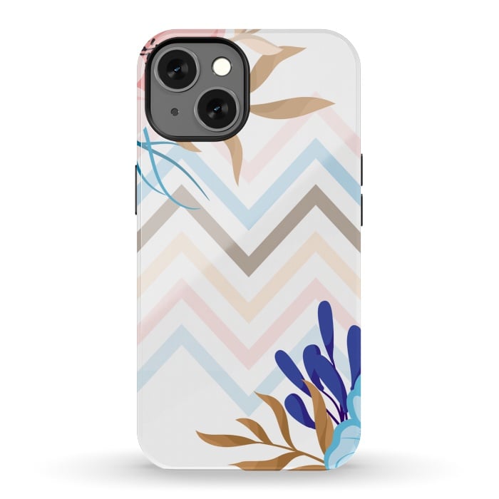 iPhone 13 StrongFit chevron flowers by haroulita