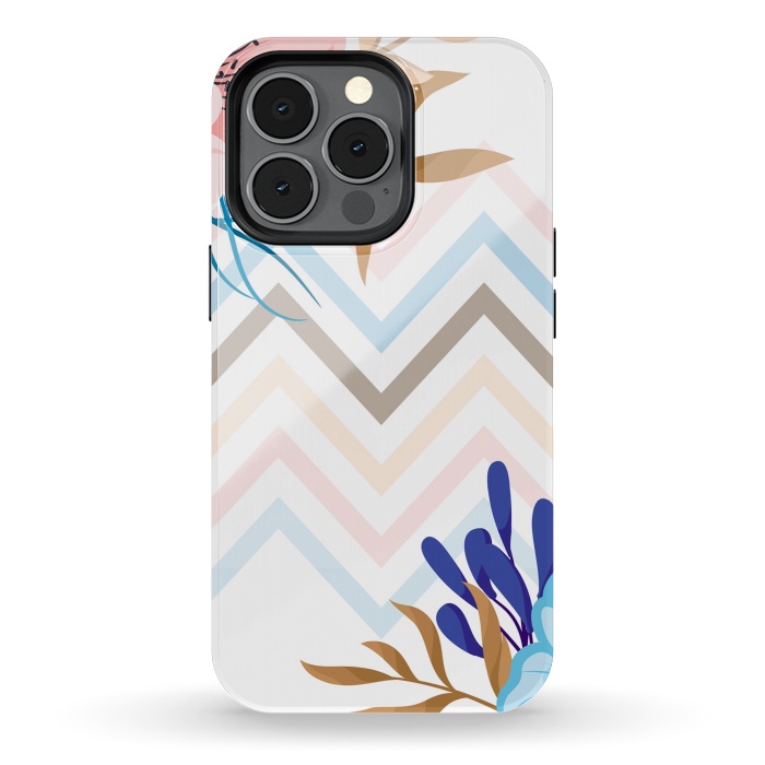 iPhone 13 pro StrongFit chevron flowers by haroulita