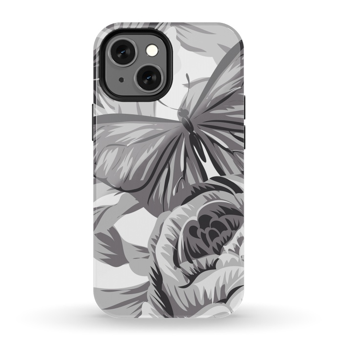 iPhone 13 mini StrongFit minimal floral butterfly by haroulita