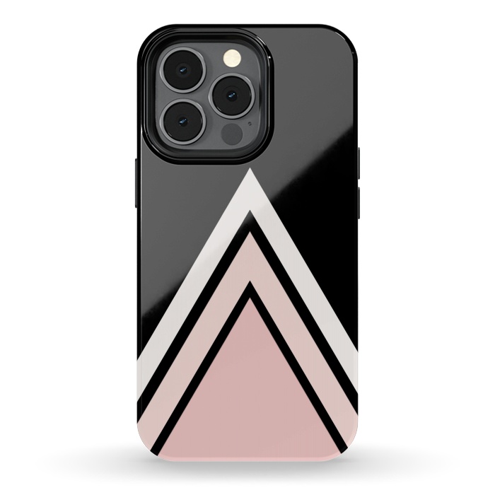 iPhone 13 pro StrongFit Pink triangles by Jms